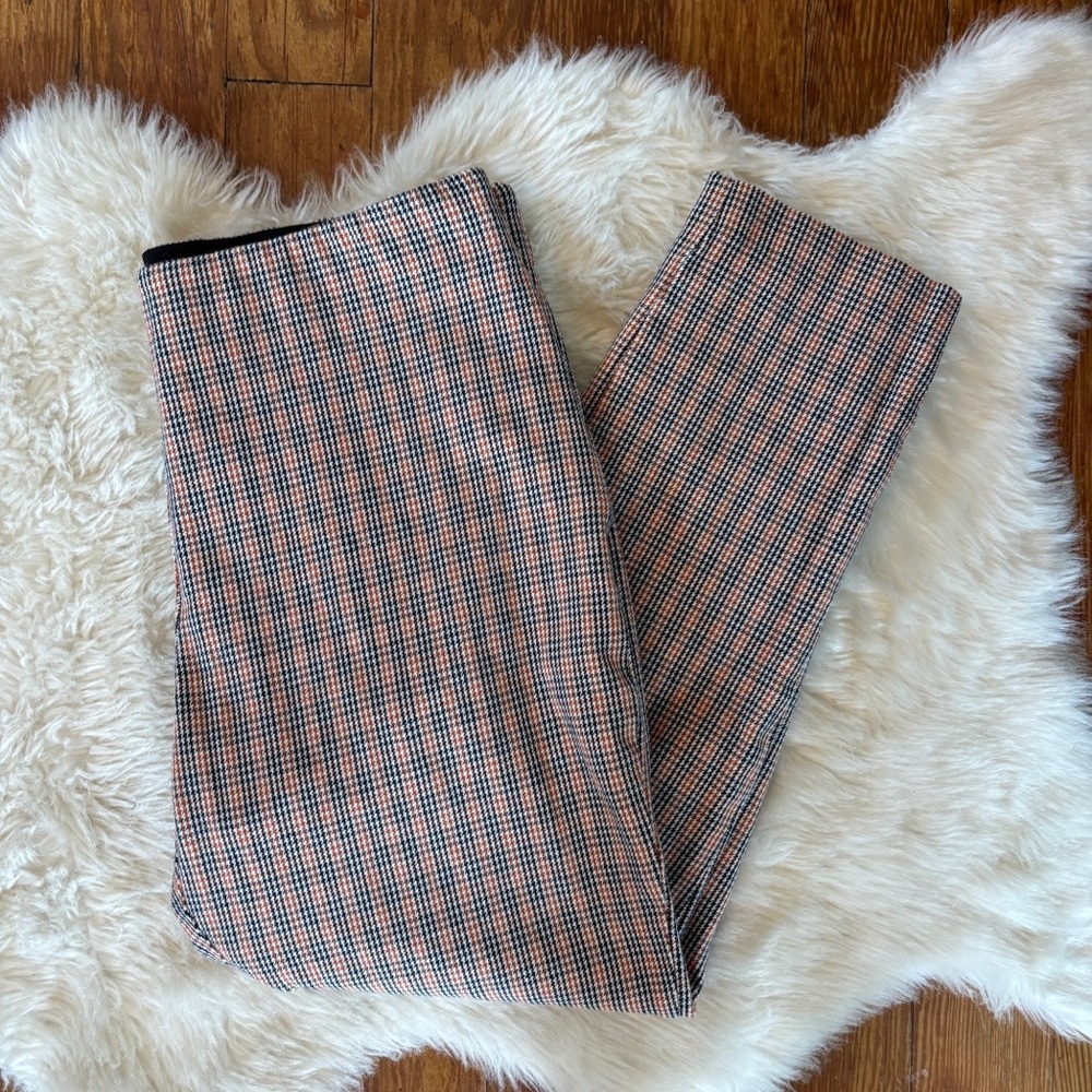 a new day Yellow & Black Houndstooth Cotton Blend Pants